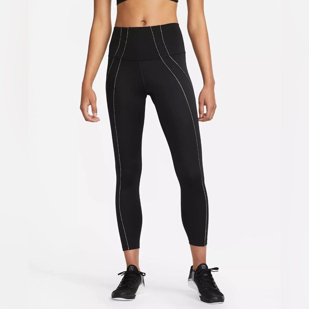 Nike Dri-Fit High Rise 7/8 Metallic Trim Legging
